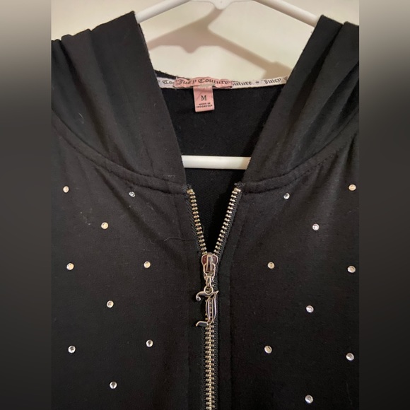 JUICY COUTURE black rhinestone Jacket Women's - Picture 2 of 5